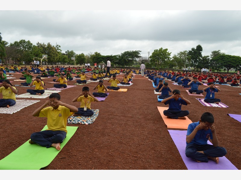 International Yoga Day Celebration at KLE Campus, Ankali 🧘
