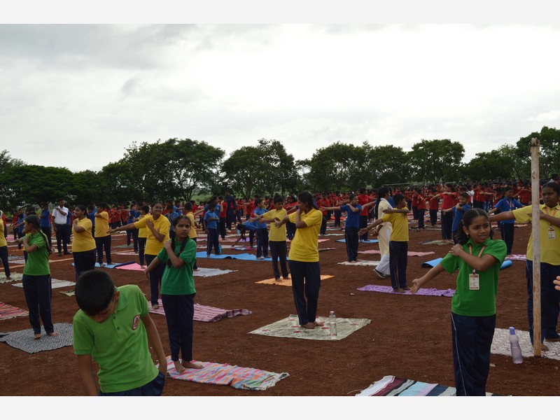 International Yoga Day Celebration at KLE Campus, Ankali 🧘
