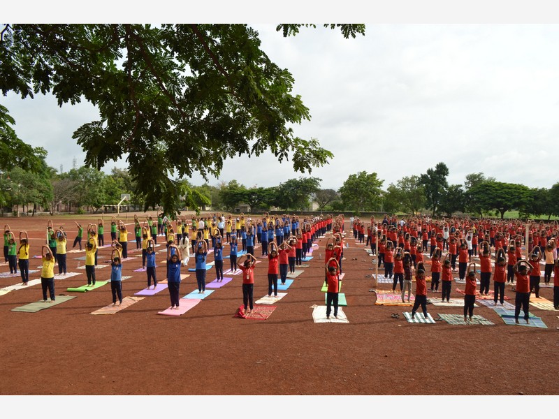 International Yoga Day Celebration at KLE Campus, Ankali 🧘