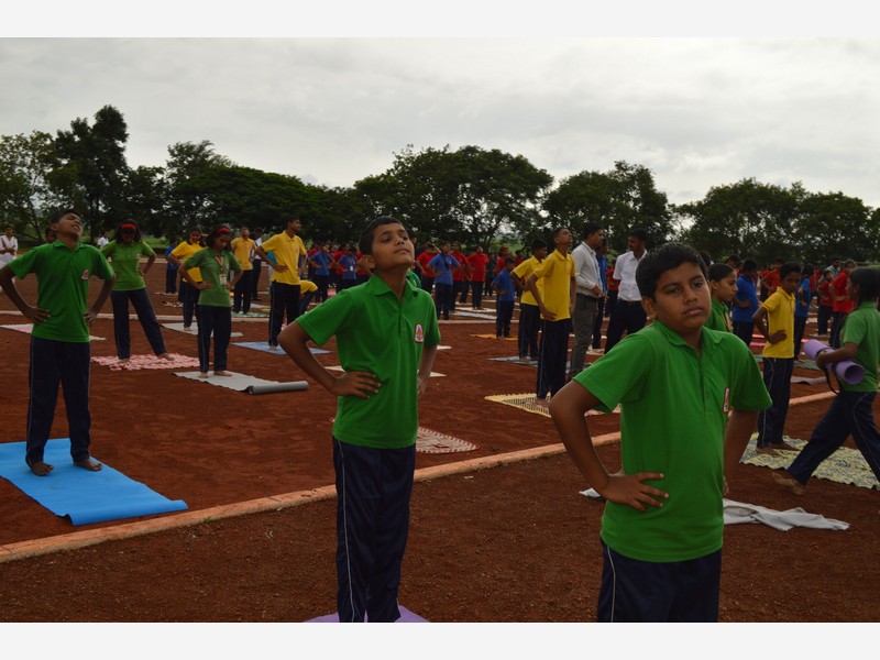 International Yoga Day Celebration at KLE Campus, Ankali 🧘