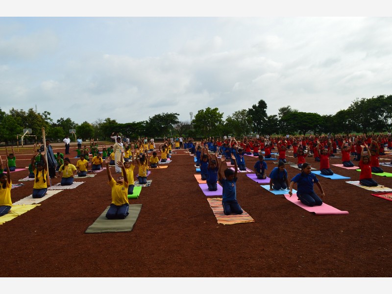 International Yoga Day Celebration at KLE Campus, Ankali 🧘